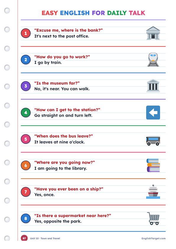 Page 87 of the book: Talk: questions and answers